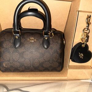 Coach Signature Brown and BlackMini Rowan Gift Set